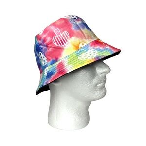 Tie Dyed Mushroom Reversible Unisex Bucket Hat Fishing‎ Bucket Hat  Black Inside